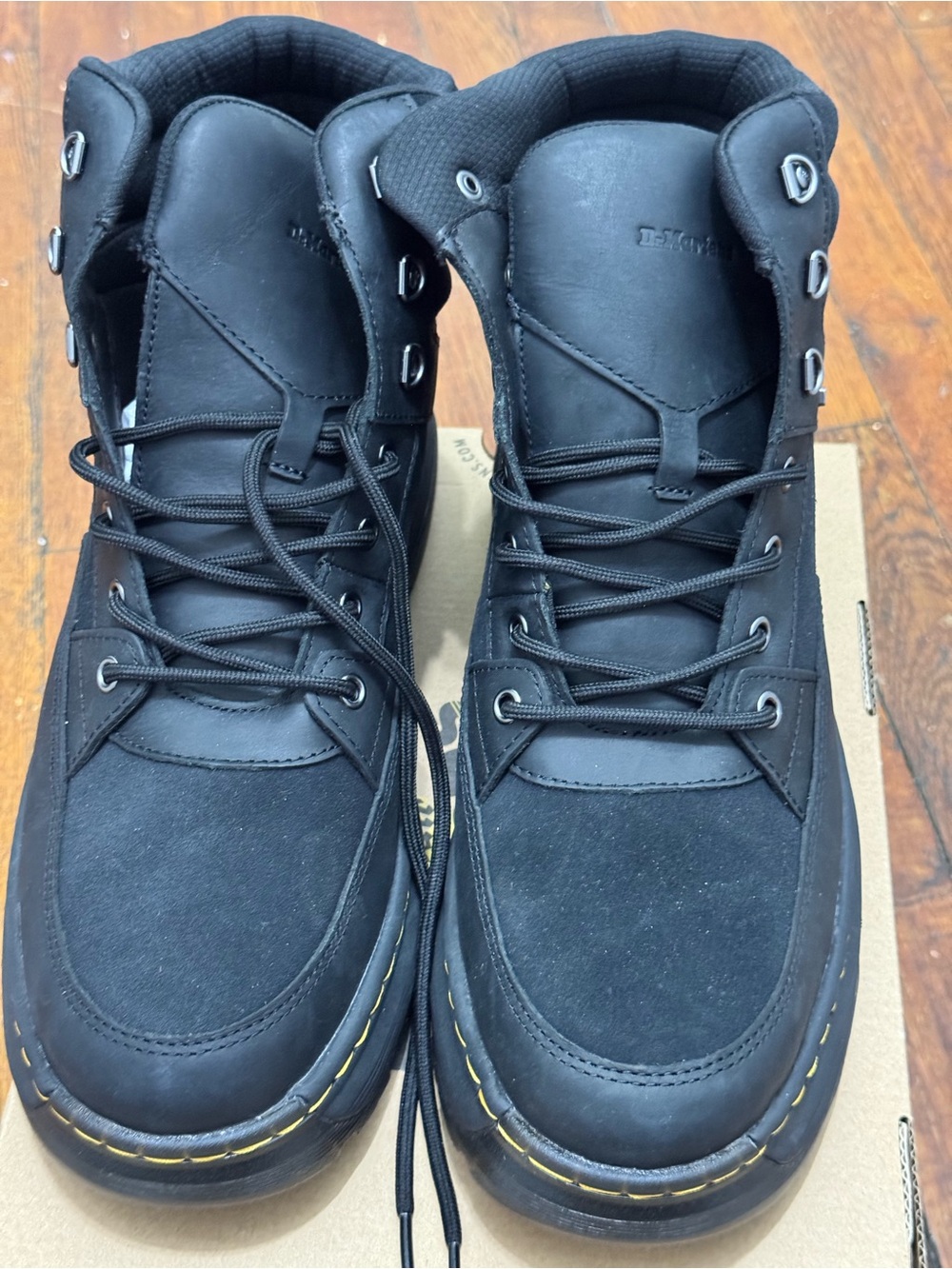 Men's Black Lace-Up Work Boots -Dr martens
